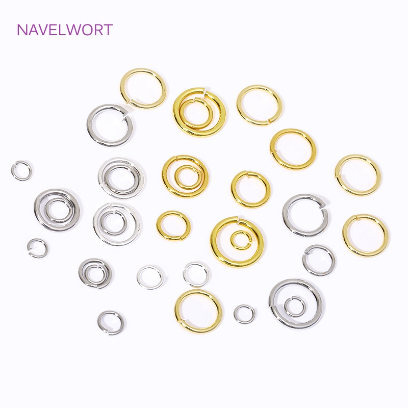 Jewelry Making Closed Jump Rings - 14K/18K Gold Plated Split Ring Open