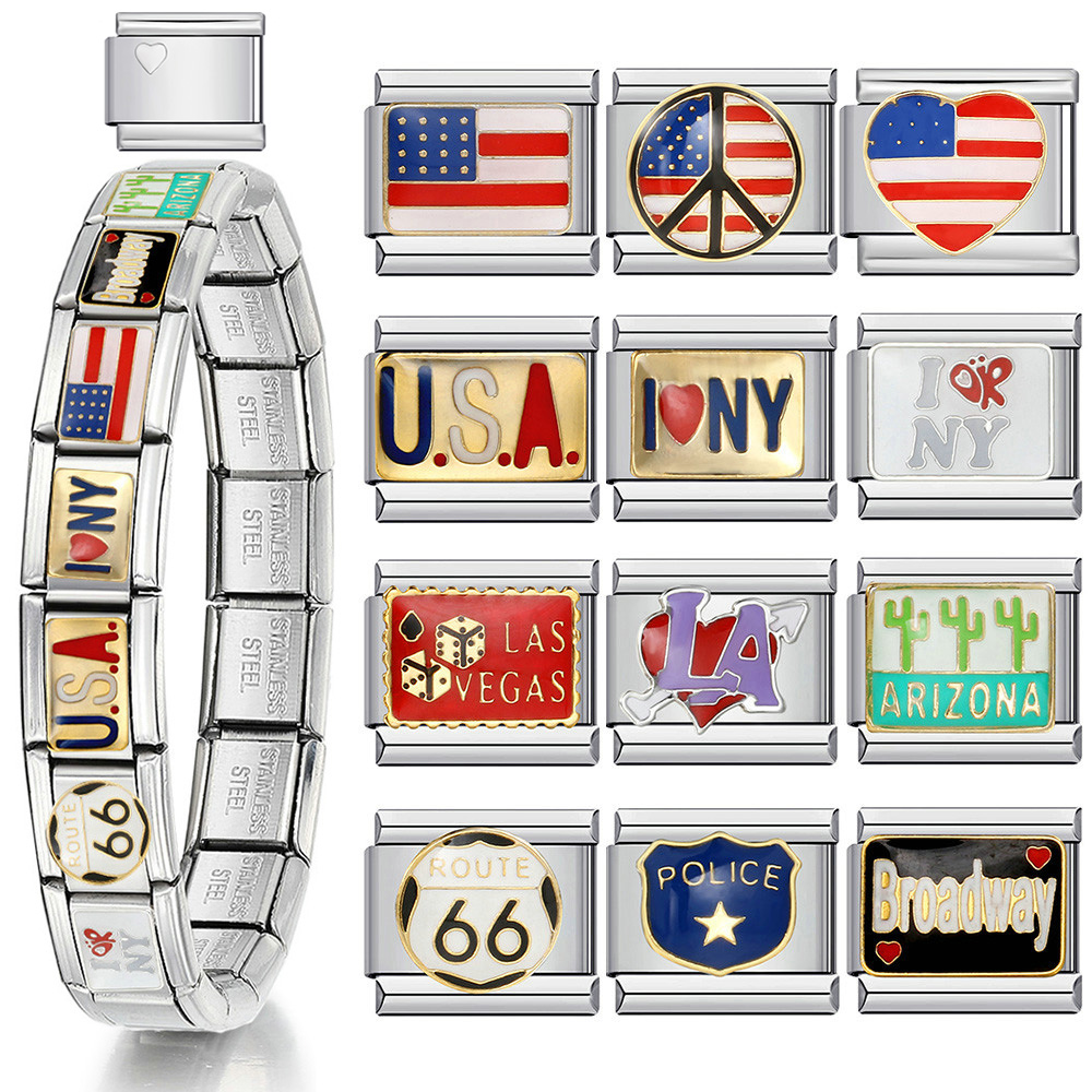 Jewelry Making York - 1pc Y2K Italian Charm Bracelet Stainless