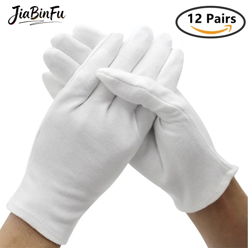 Jewelry Making Workshop - 12/6 Pairs Cotton Work Gloves for