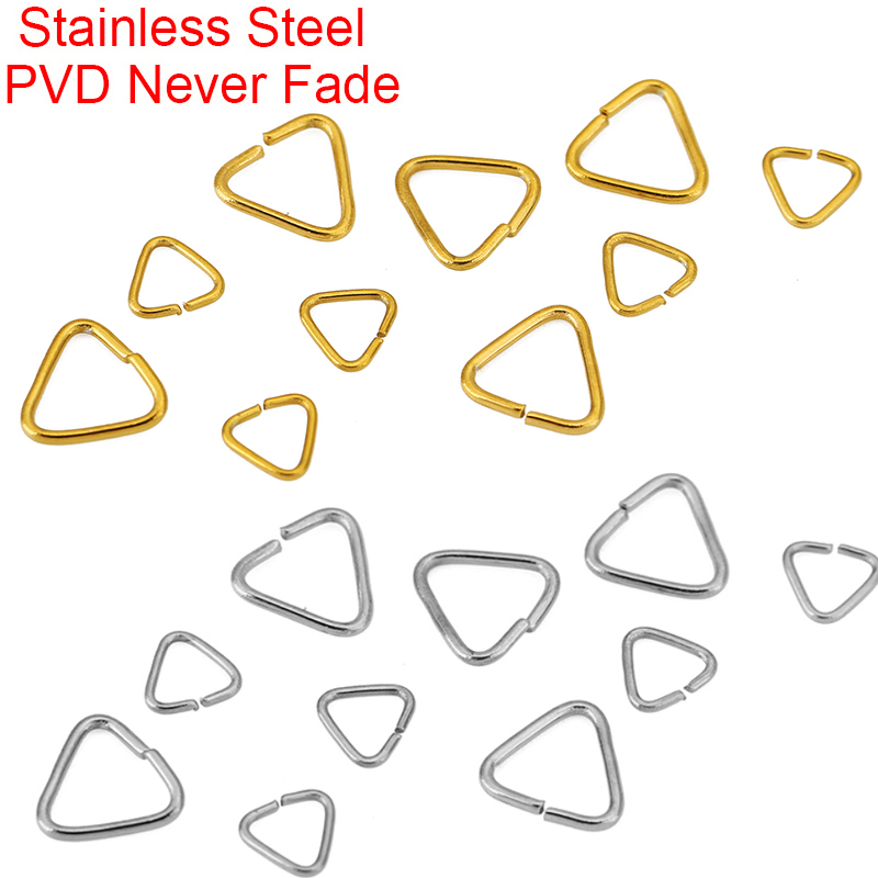 Jewelry Making Closed Jump Rings - 50pcs 5mm 8mm Stainless Steel Triangle