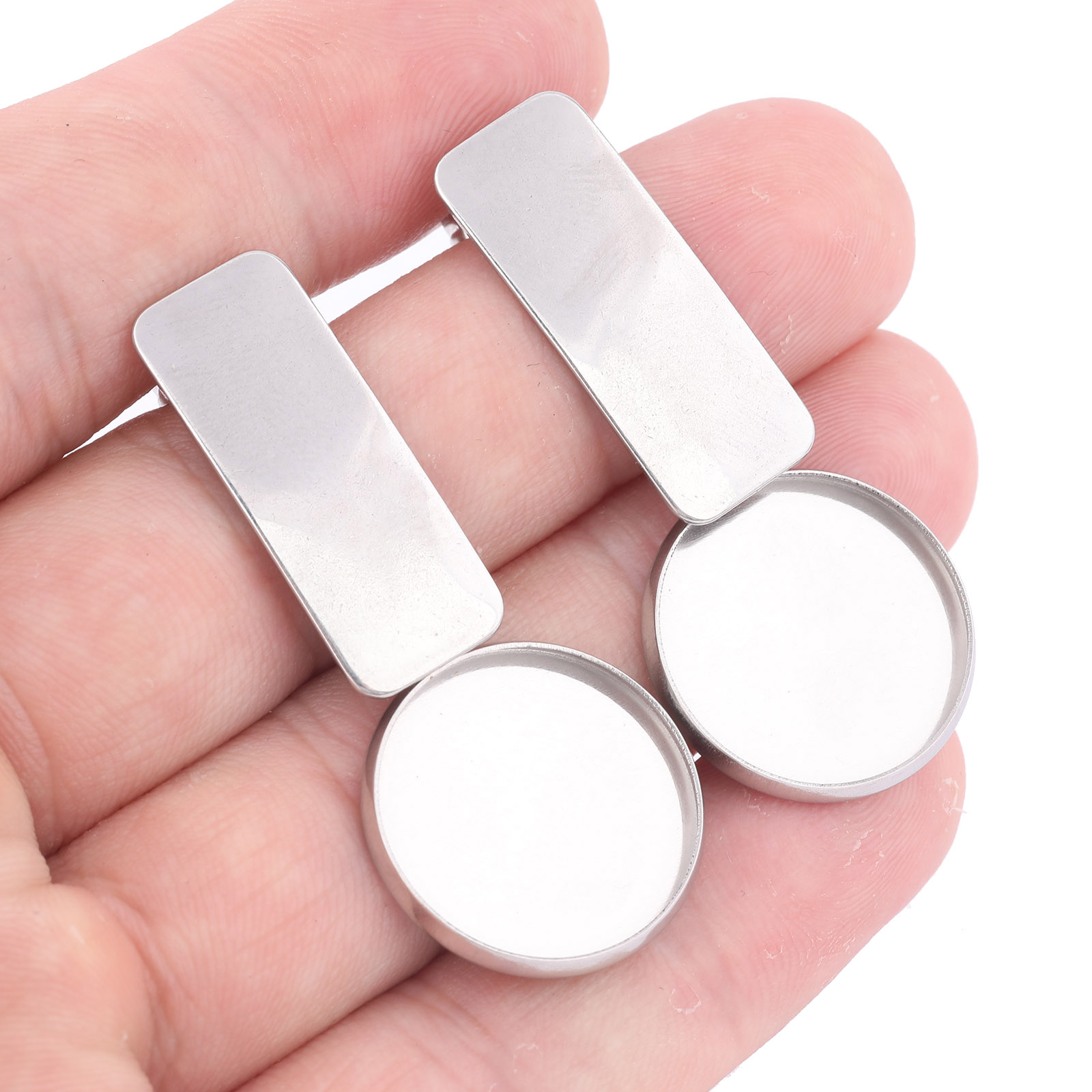 Jewelry Making Soldering Kit - 10pcs Stainless Steel Fit 20mm Cabochon
