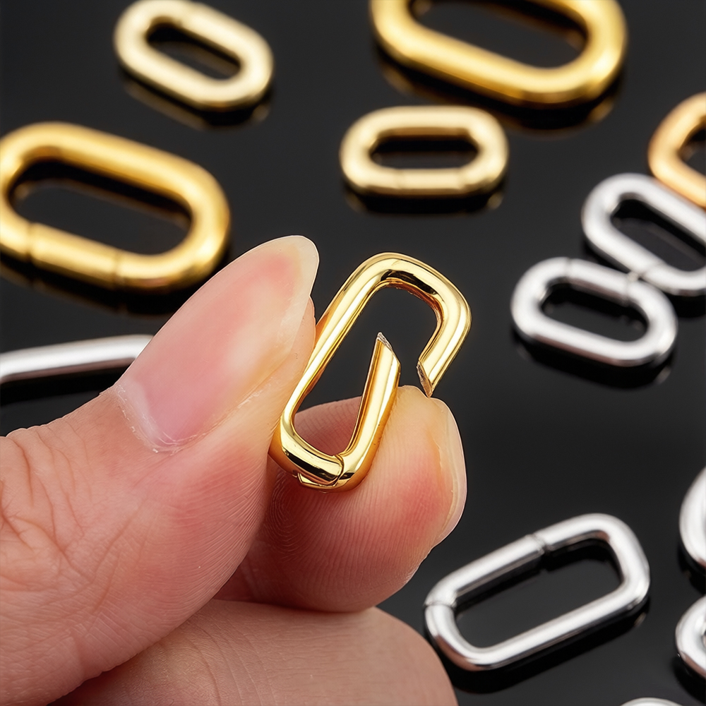 Jewelry Making Parts - 2pcs 18K Gold Plated Filled Oval
