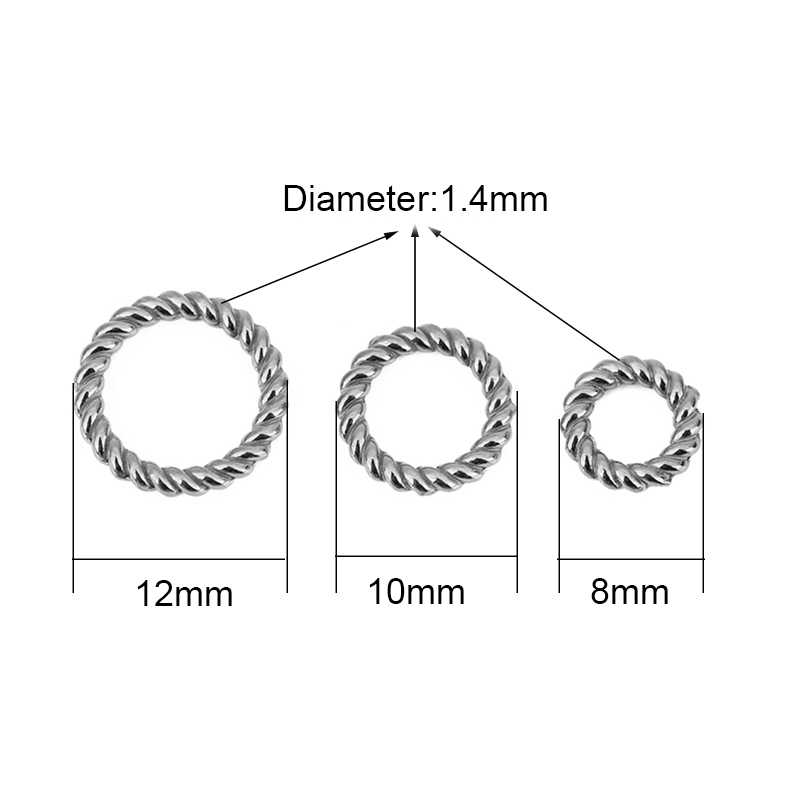 10pcs PVD Never Fade Stainless - огляд і ціна Jewelry Making Closed Jump Rings