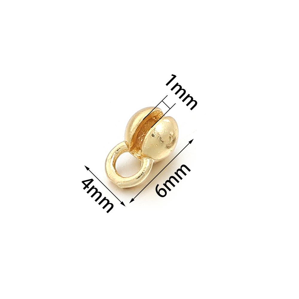 10pcs 18K Gold Plated Crimp Be - огляд і ціна Jewelry Making Parts