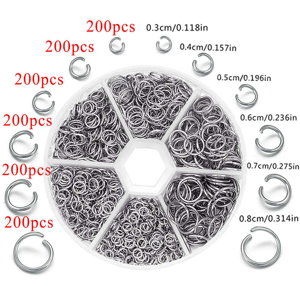 1200pcs Stainless Steel Jump R - огляд і ціна Jewelry Making Closed Jump Rings