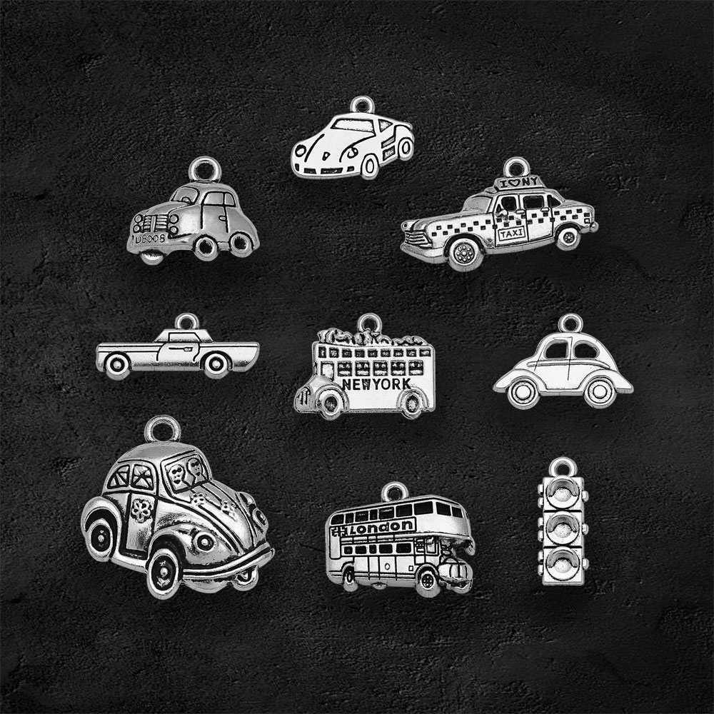 Silver Plated Taxi Bus Car Tra - огляд і ціна Jewelry Making York