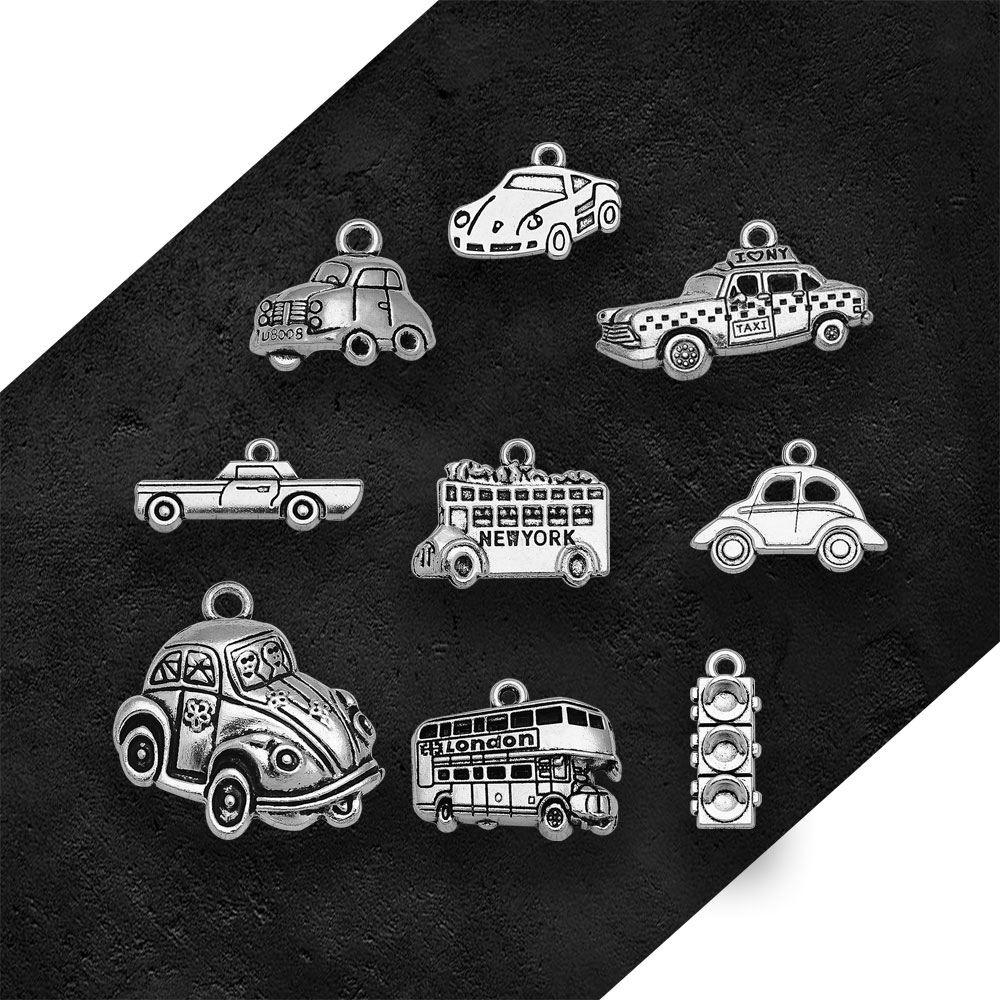 Silver Plated Taxi Bus Car Tra - огляд і ціна Jewelry Making York