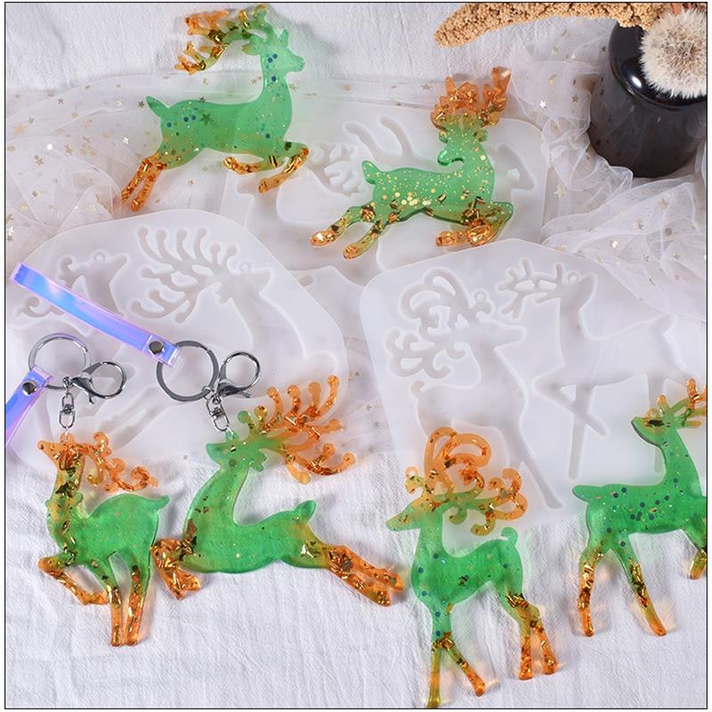 Christmas Elk Epoxy Resin Mold - огляд і ціна Jewelry Making Workshops