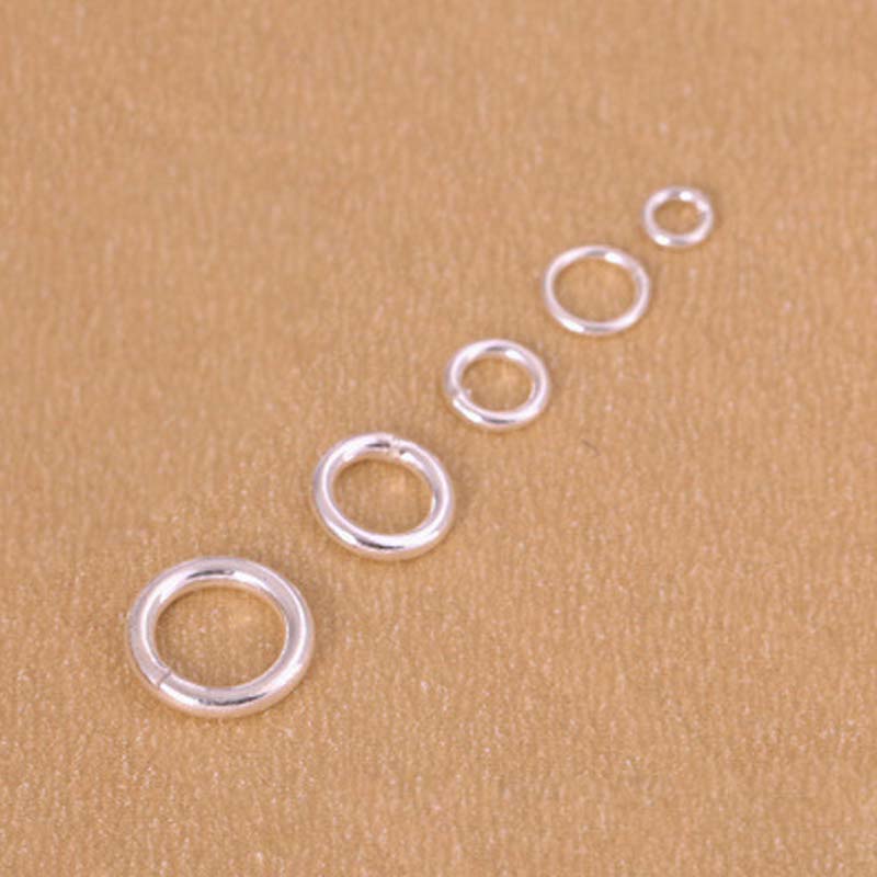 10pcs Genuine Real Pure Solid  - огляд і ціна Jewelry Making Closed Jump Rings