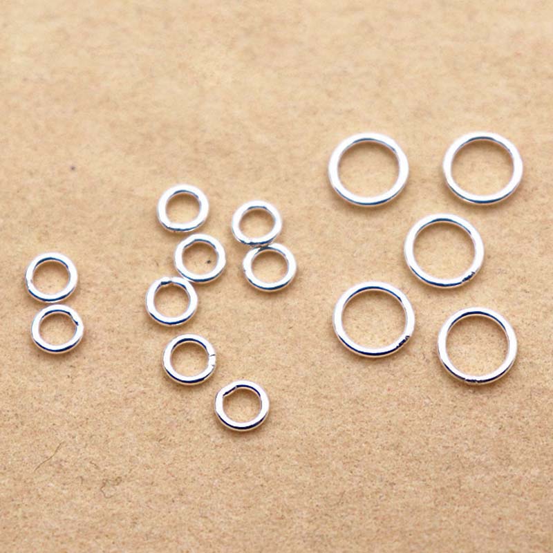 10pcs Genuine Real Pure Solid  - огляд і ціна Jewelry Making Closed Jump Rings