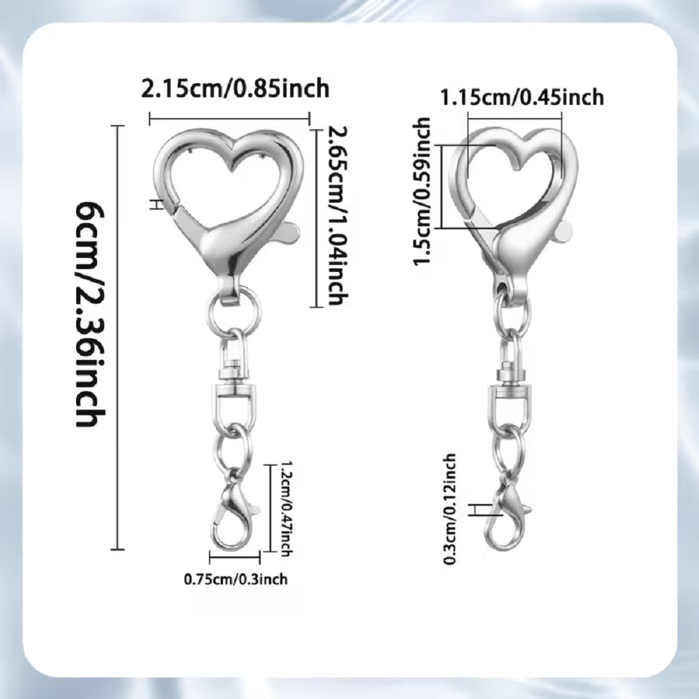 5/15/30Pcs Heart Shaped Swivel - огляд і ціна Jewelry Making Parts