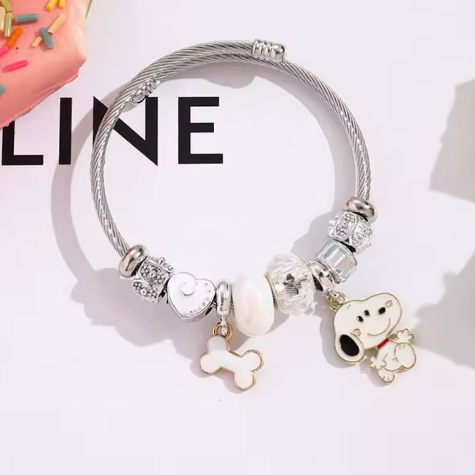 Cute Cartoon Snoopy Bone Heart - огляд і ціна Jewelry Making Parts