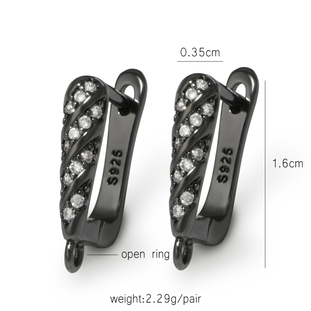 YANASI 1 Pair Gun Black  Brass - огляд і ціна Jewelry Making Parts