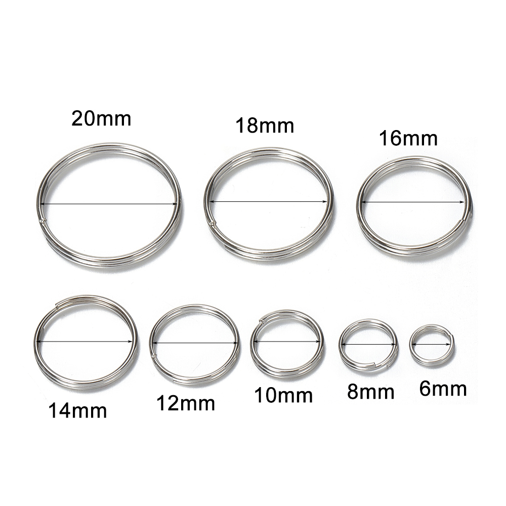 50pcs 6/8/10/12/14/16/18/20mm  - огляд і ціна Jewelry Making Closed Jump Rings