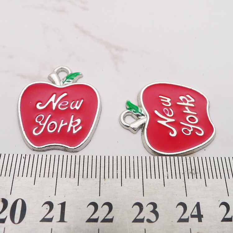 10Pcs Enamel Apple New York Ch - огляд і ціна Jewelry Making York