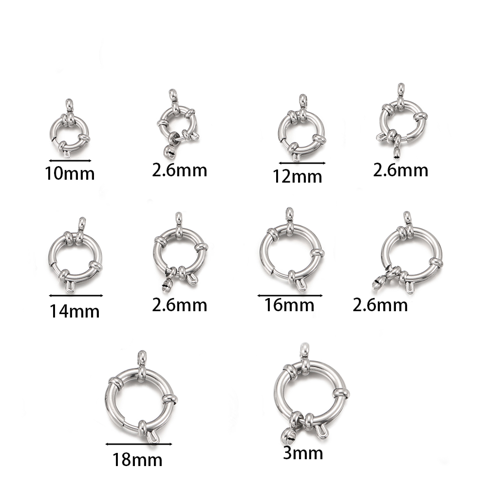 2pcs Stainless Steel Round Spr - огляд і ціна Jewelry Making Parts
