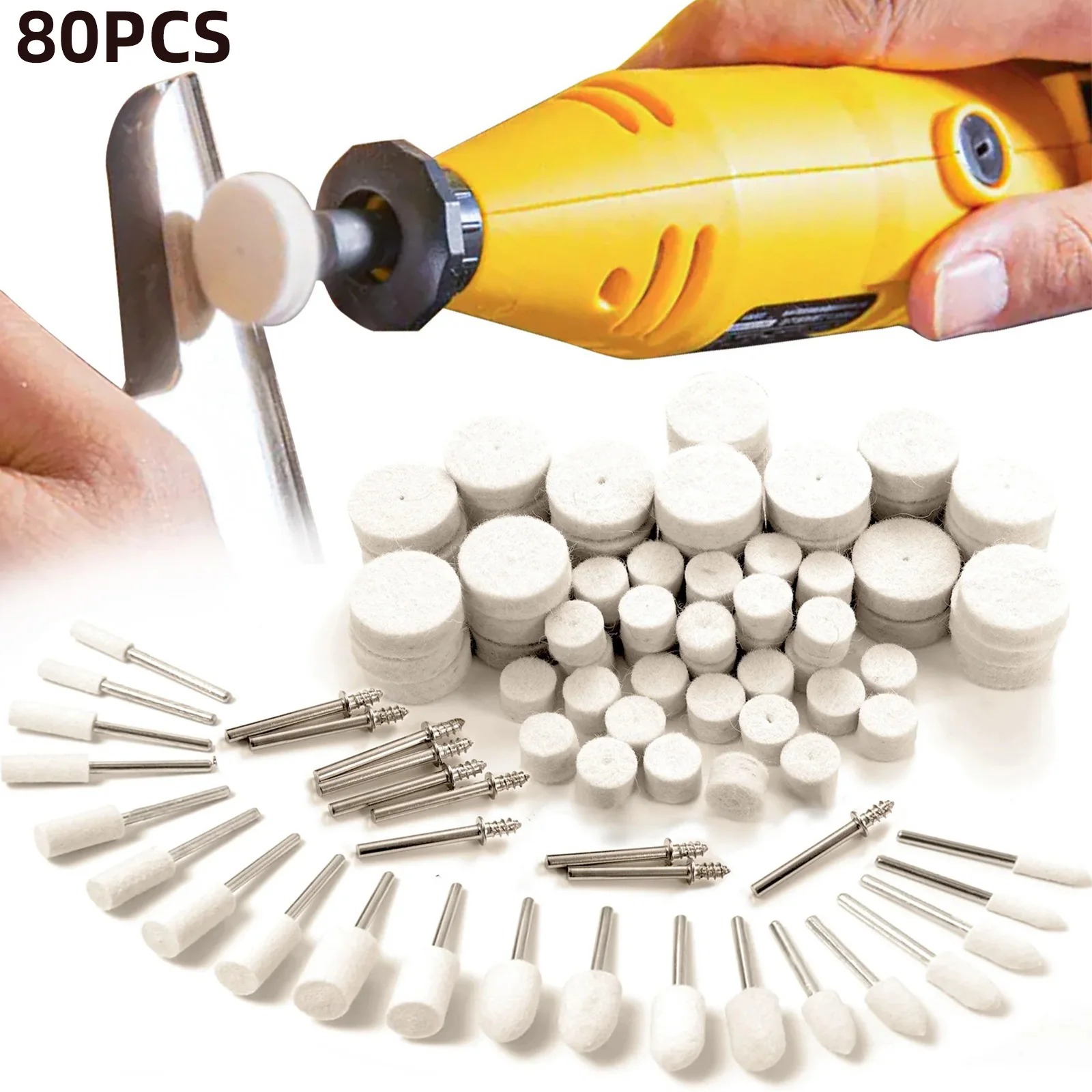 80PCS Wool Felt Buffing Wheel  - огляд і ціна Jewelry Making Workshops