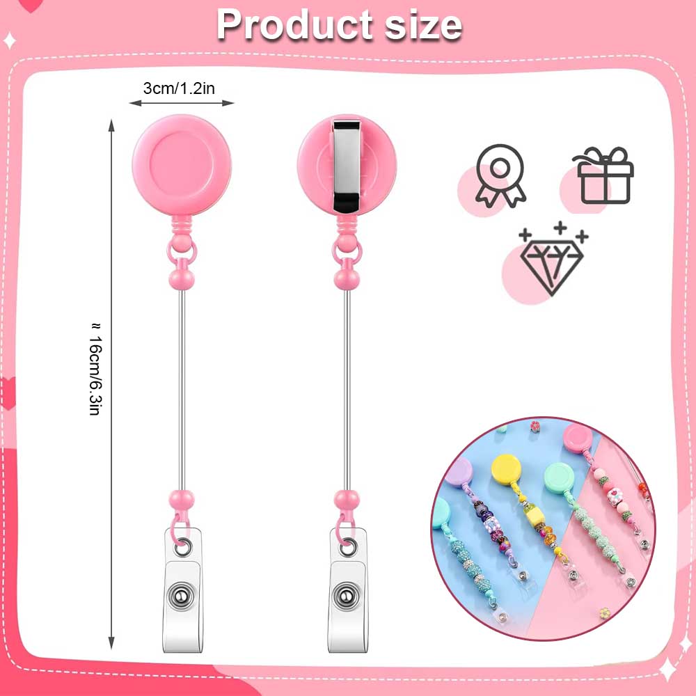 1-3 Pcs Beadable Badge Reels w - огляд і ціна Jewelry Making Parts