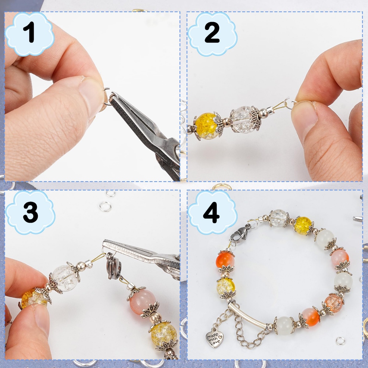 Iron Open Jump Rings Connector - огляд і ціна Jewelry Making Closed Jump Rings
